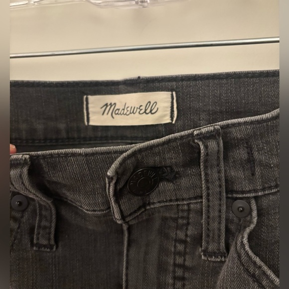 Madewell Stovepipe Straight Stretchy Jeans in Washed Black, Size 23 - Picture 4 of 10